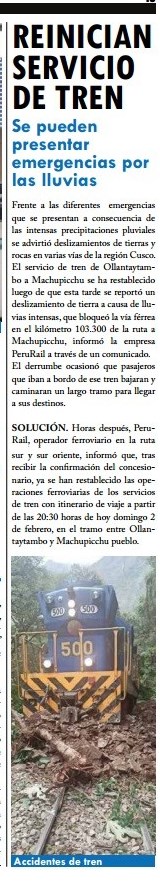 REINICIAN SERVICIO DE TREN