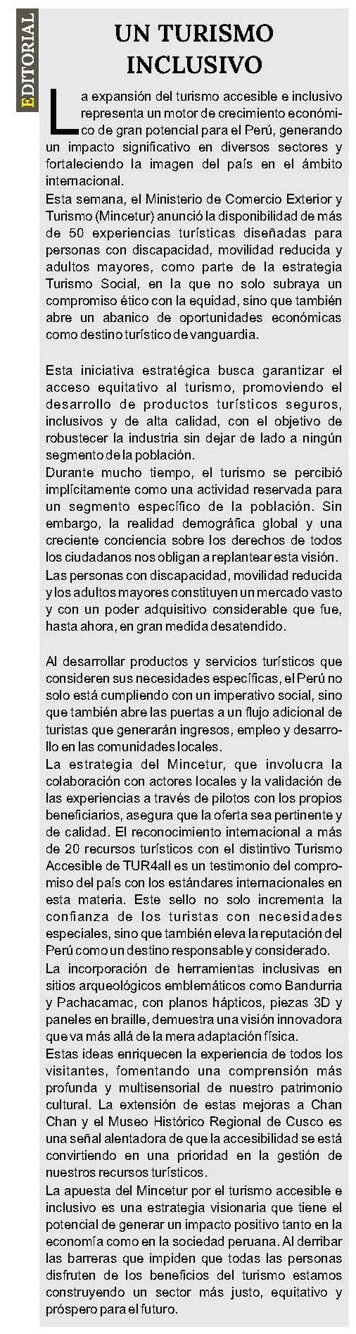 UN TURISMO INCLUSIVO