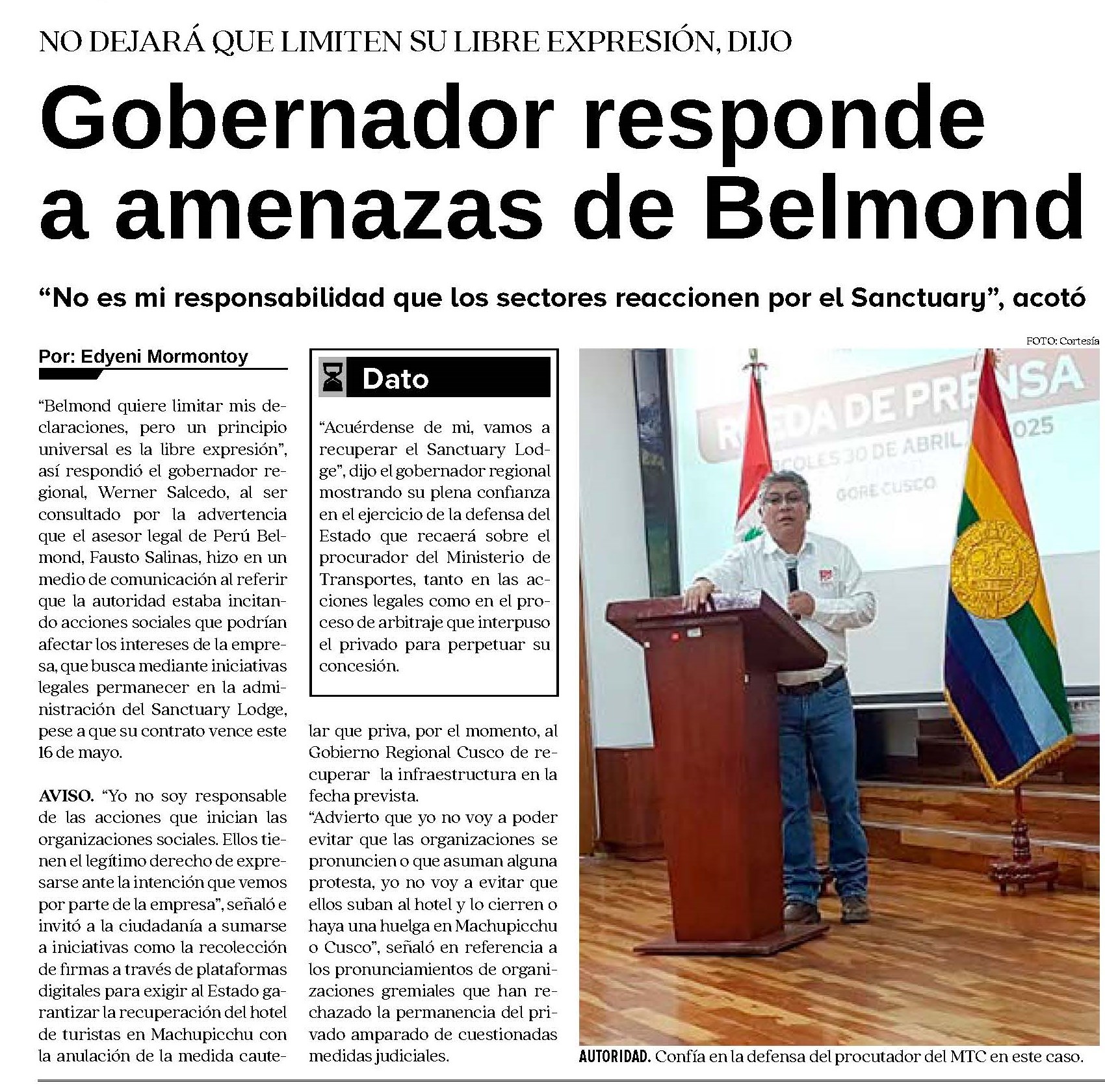 EN DEFENSA DE NUESTRO PATRIMONIO-HOTEL SANCTUARY LODGE