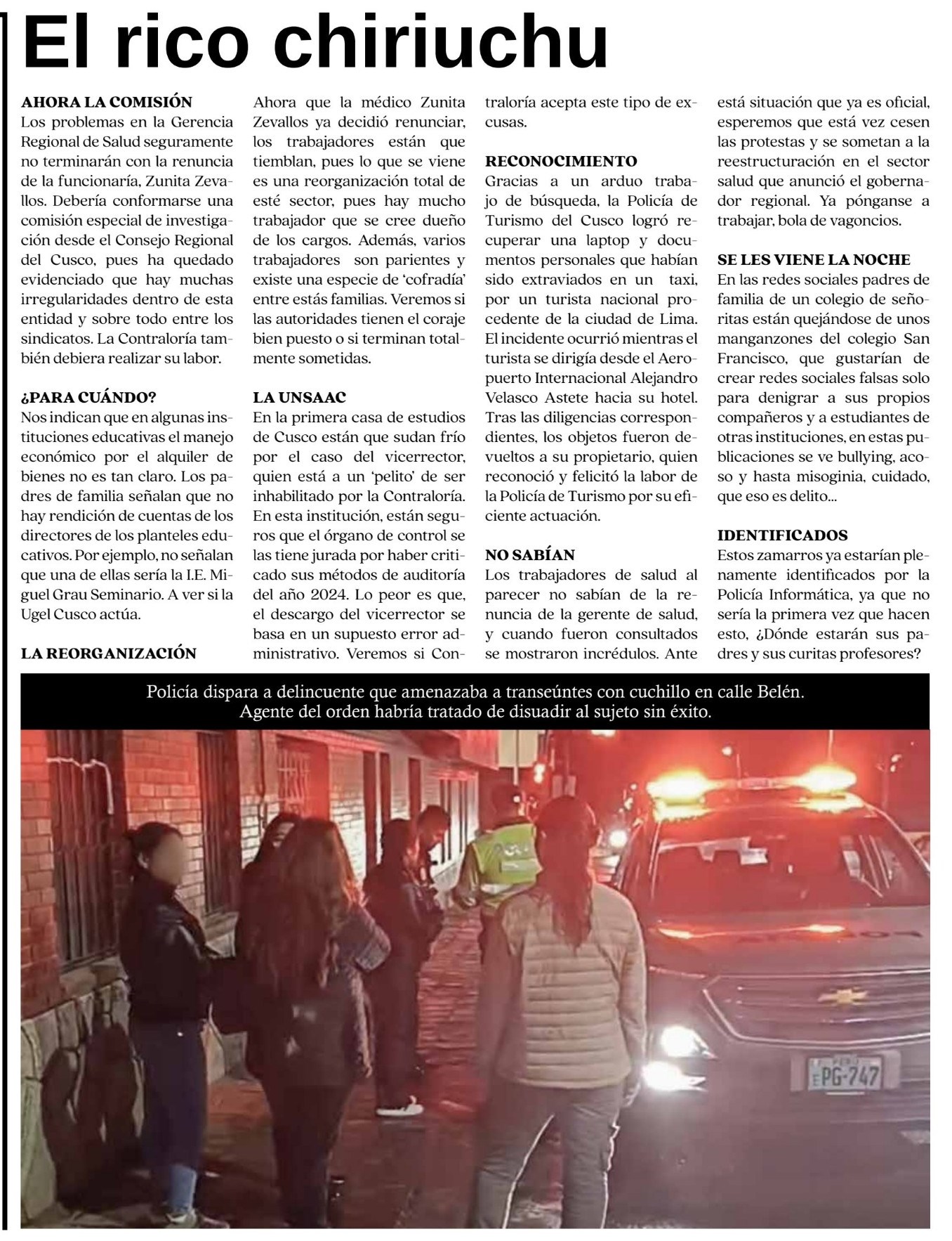 RECONOCIMIENTO A LA POLICÍA DE TURISMO