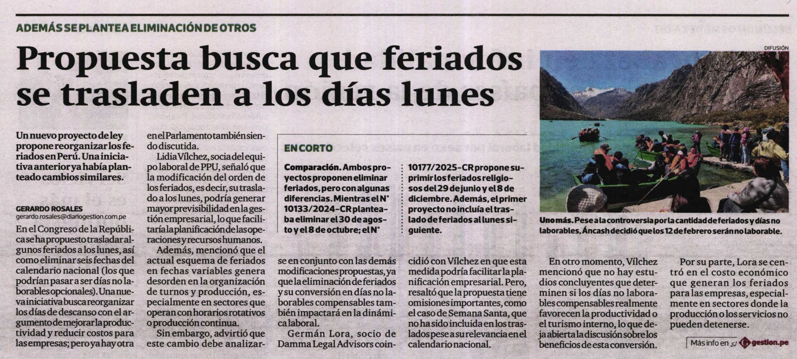 PROPUESTA BUSCA QUE FERIADOS SE TRASLADEN A LOS LUNES