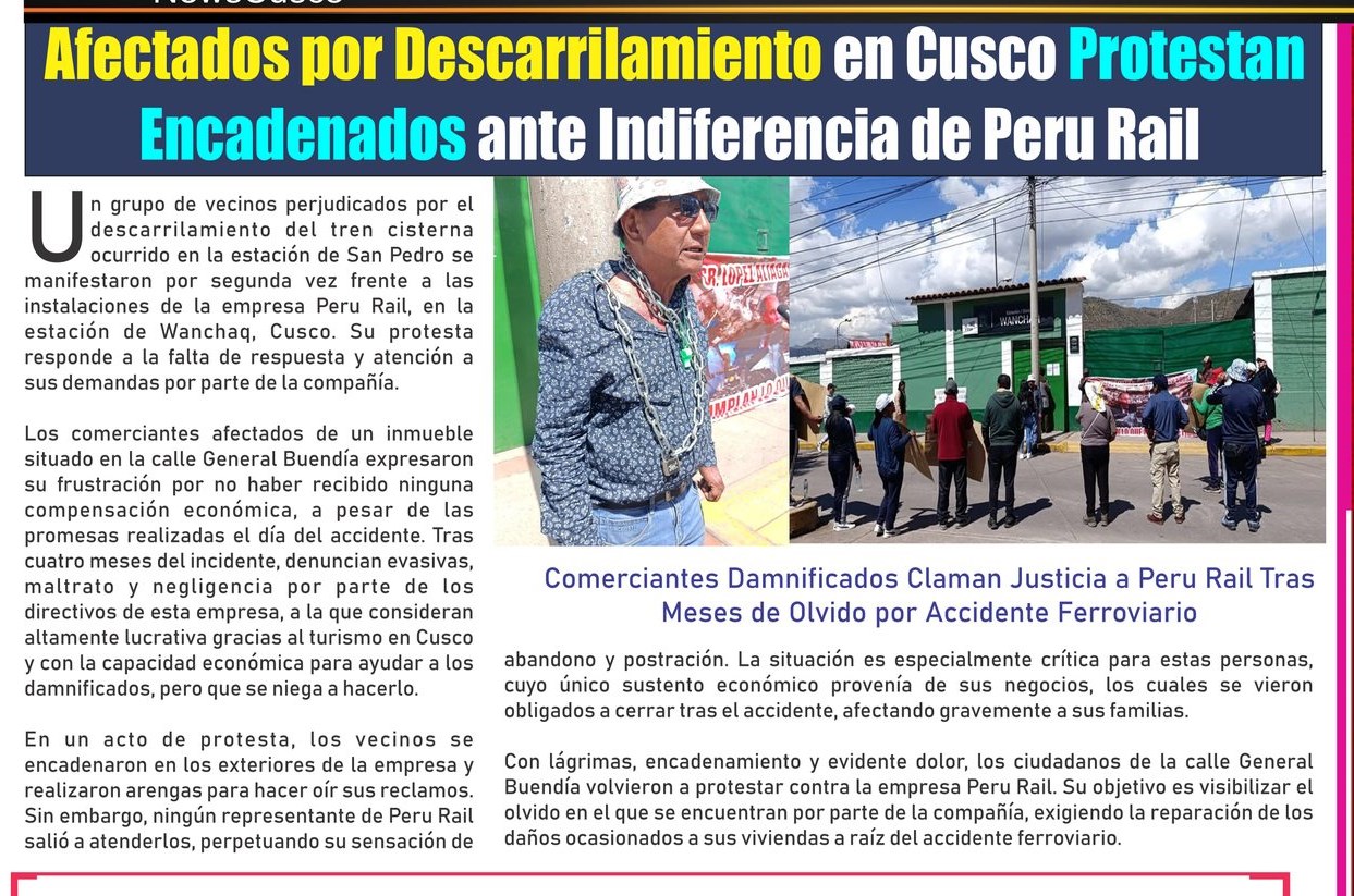 PROTESTAS CONTRA PERÚ RAIL