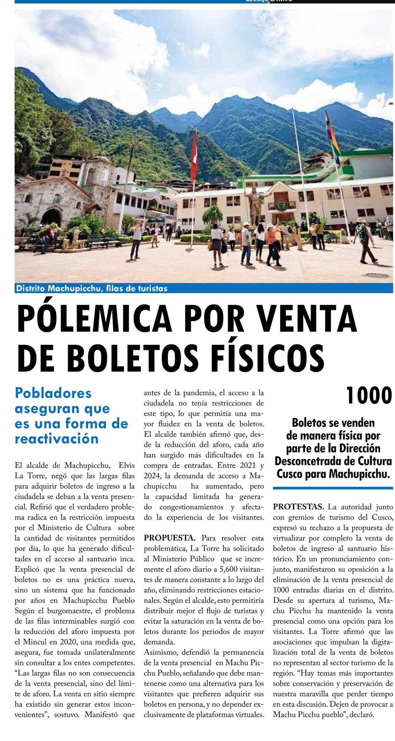 POLÉMICA POR VENTA DE BOLETOS FÍSICOS