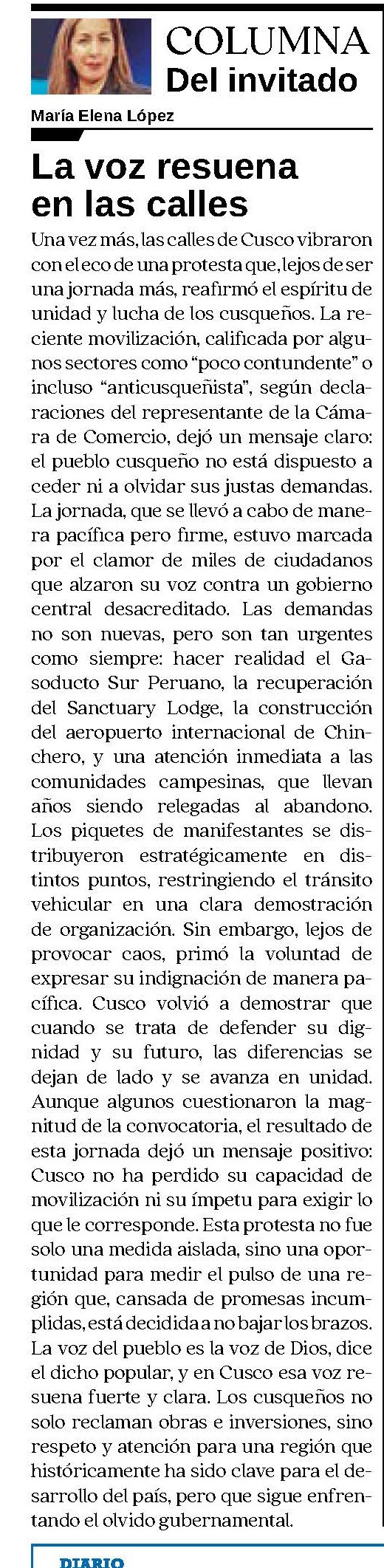 CUSCO HABRÍA REGISTRADO PÉRDIDA DE S/ 5 MILLONES POR PARO DEL 14 DE MAYO