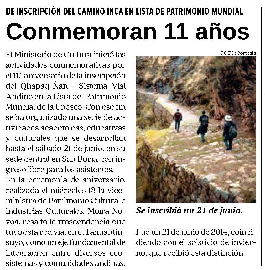 CONMEMORAN 11 AÑOS