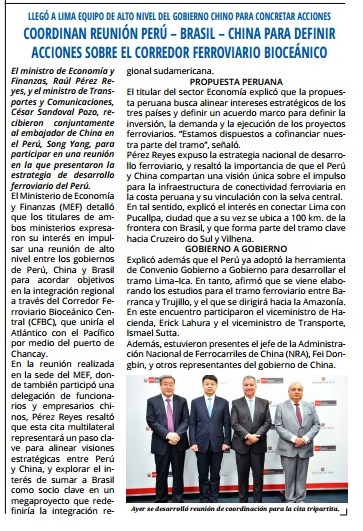 ANALIZAN NUEVOS PROYECTOS FERROVIARIOS PARA EL DESARROLLO DEL PAÍS