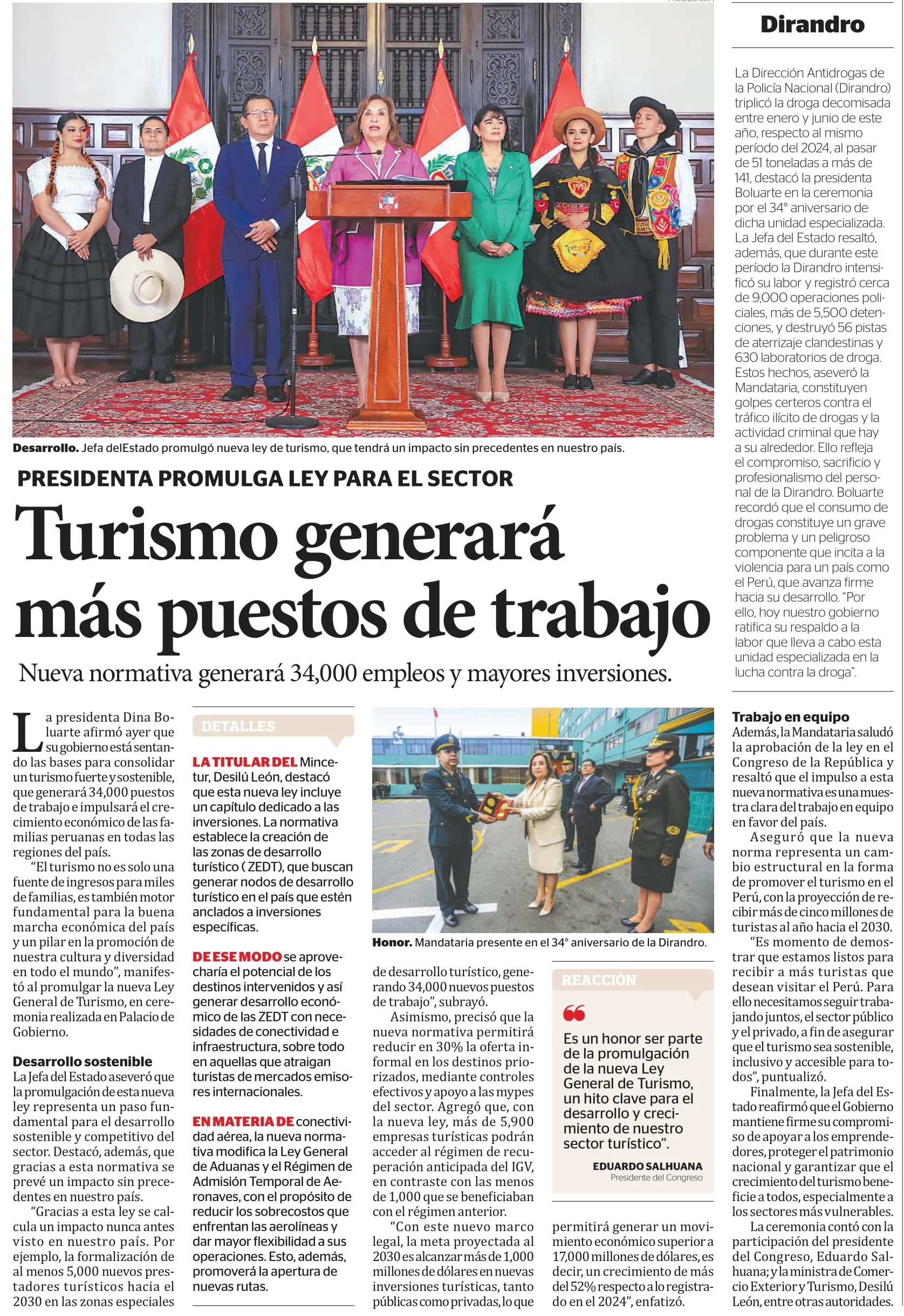 NUEVA LEY DE TURISMO PERMITIRÁ ATRAER MÁS DE MIL MILLONES DE DÓLARES EN NUEVAS INVERSIONES