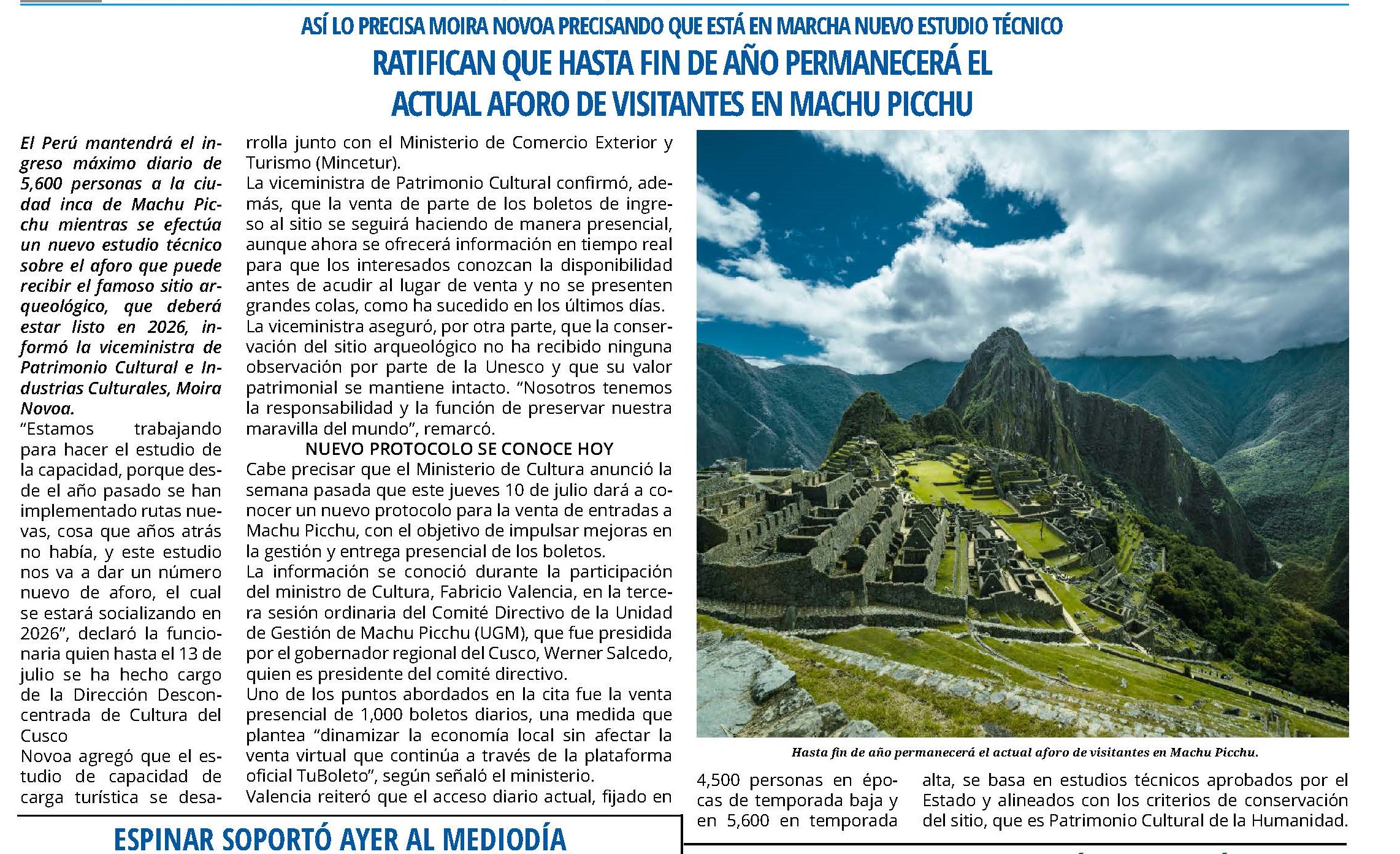 MAPI: SE ELIMINARÁ PRE-TICKET Y DOBLE COLA