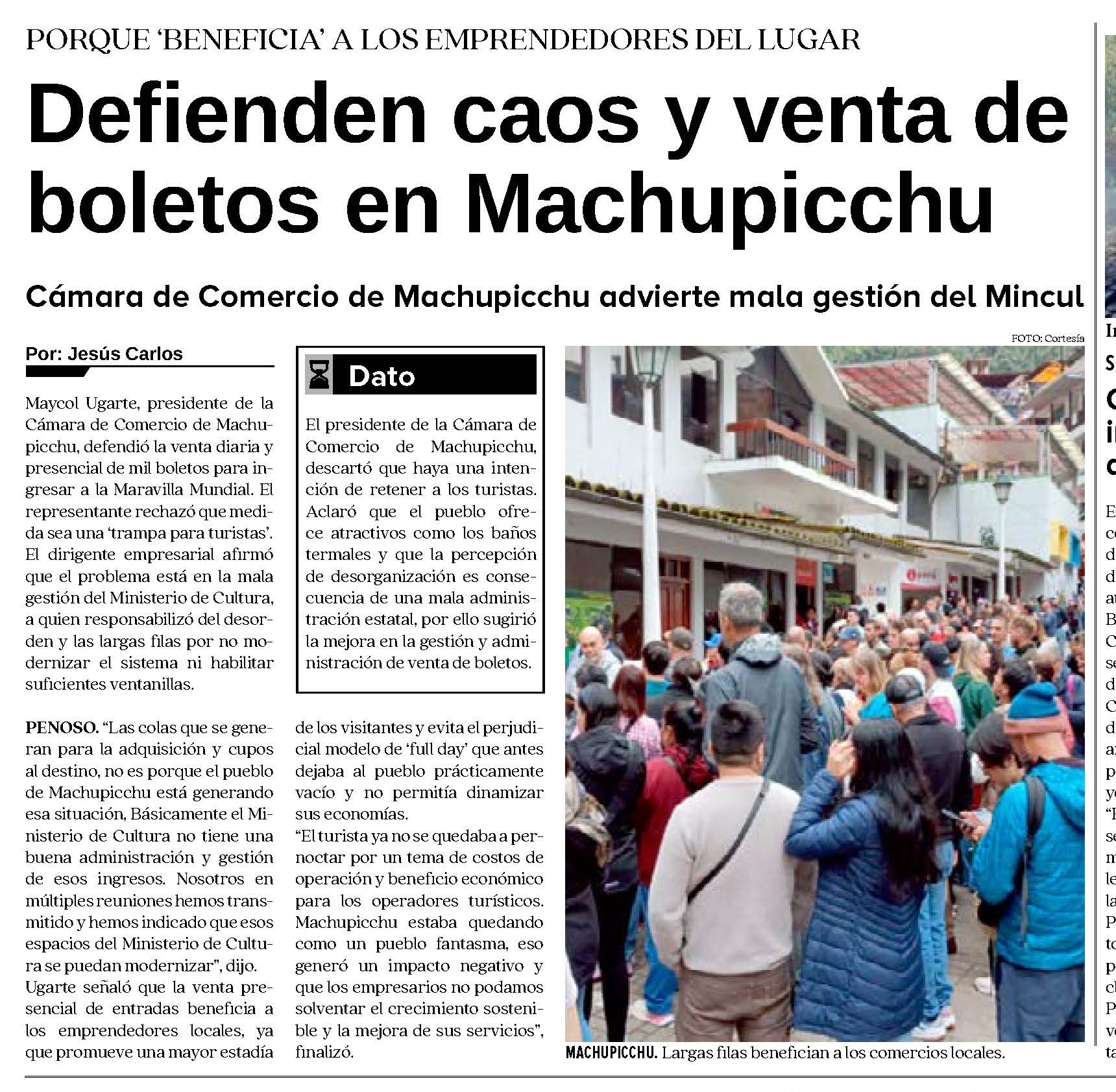 TURISTAS PIDEN MEJORAR CONDICIONES DE VIAJE EN TREN LOCAL PARA LLEGAR A MACHUPICCHU