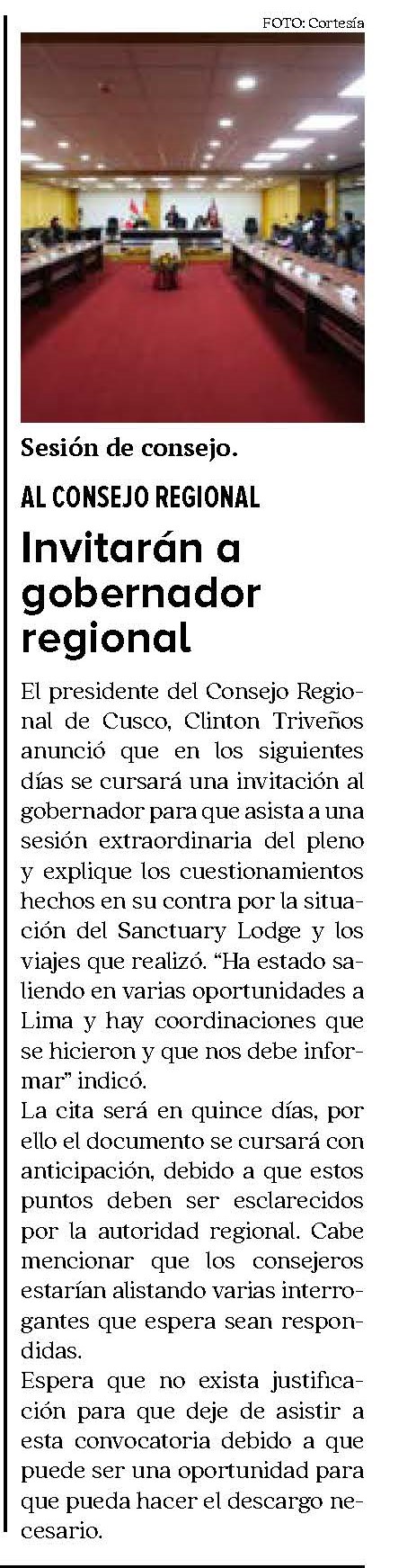 CONVOCARÁN AL GOBERNADOR PARA QUE INFORME SOBRE EL SANCTUARY LODGE