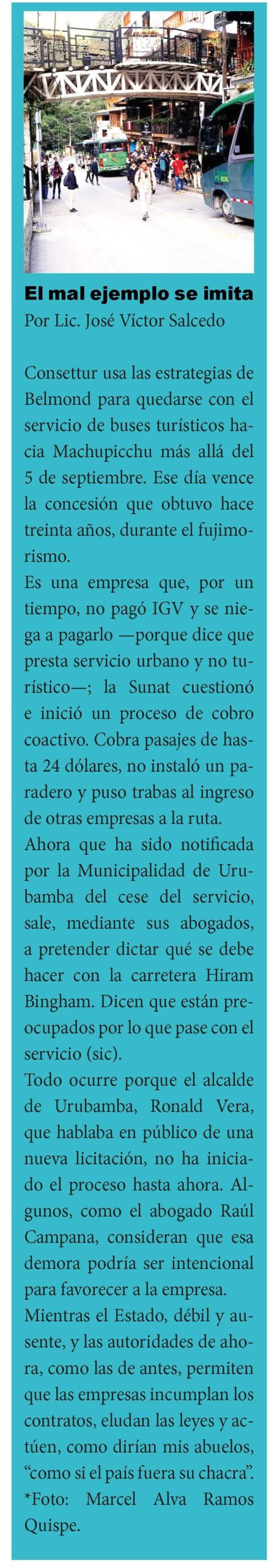 CONSETTUR EL MAL EJEMPLO