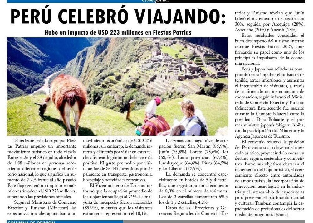 PERÚ CELEBRÓ VIAJANDO