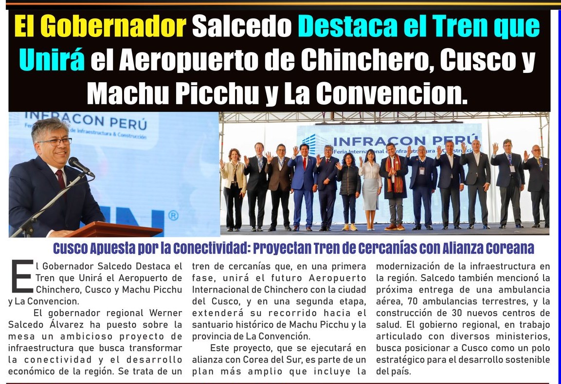 LÓPEZ ALIAGA ES SOCIO DE EMPRESA QUE INVERTIRÁ EN PROYECTO FERROVIARIO