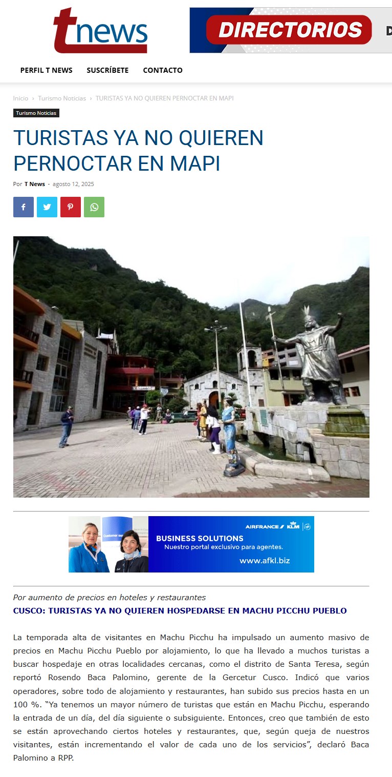 MACHUPICCHU EN CRISIS