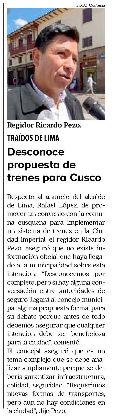 RATIFICAN ‘COMPROMISO’ PARA LA LLEGADA DEL TREN DE ‘PORKY’
