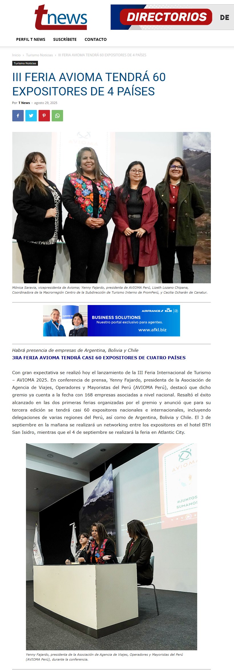 III FERIA AVIOMA TENDRÁ 60 EXPOSITORES DE 4 PAÍSES