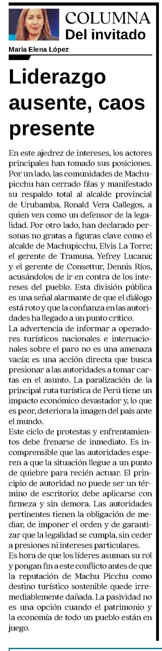 CAOS EN MACHU PICCHU