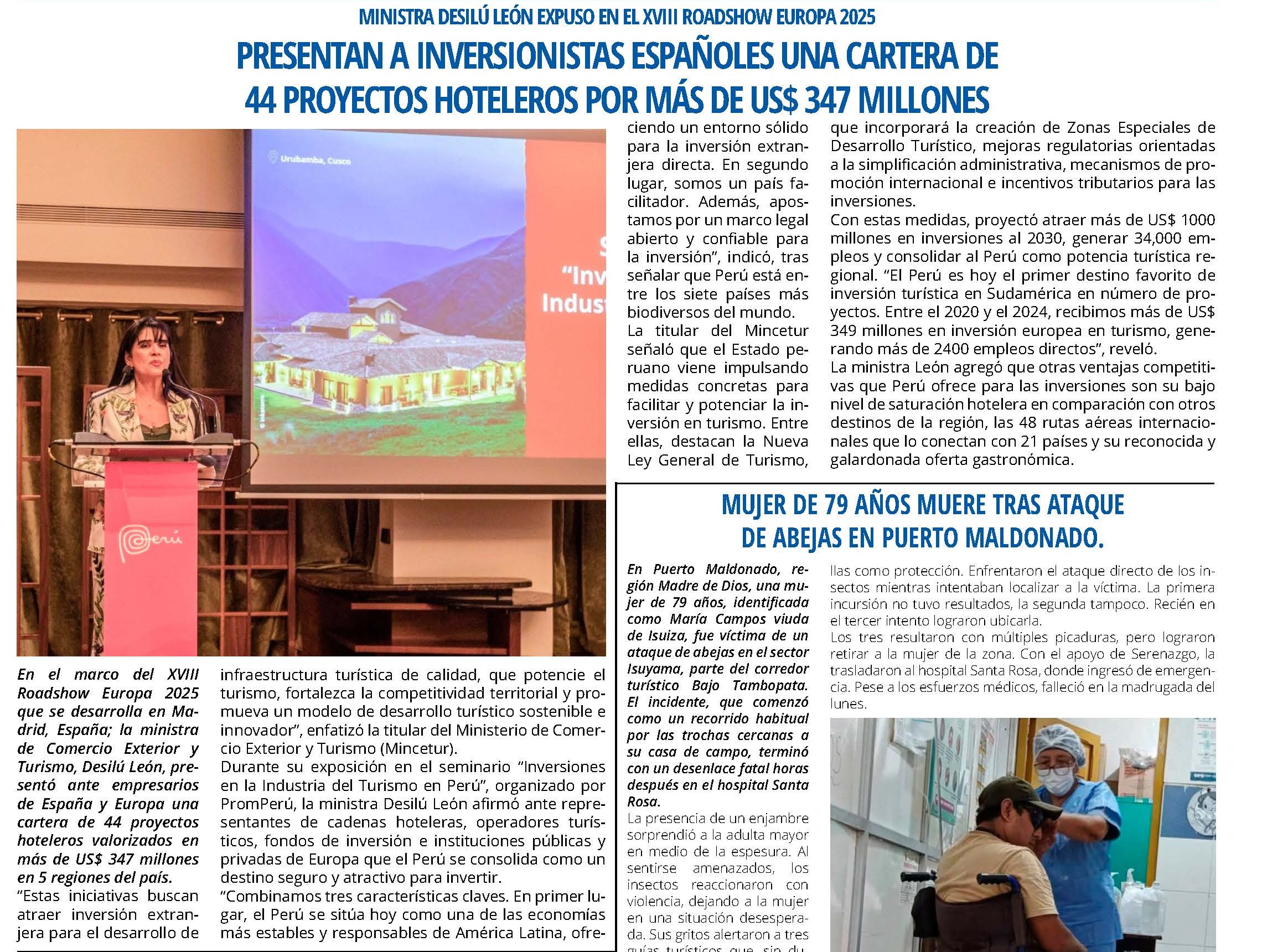 “LA CADENA MELIÁ CONFIRMÓ LA CONSTRUCCIÓN DE NUEVOS HOTELES EN CUSCO”