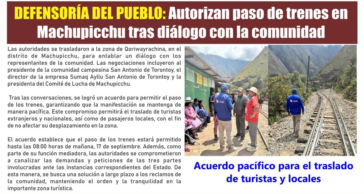 EVACÚAN A TURISTAS VARADOS EN MACHU PICCHU PUEBLO CON DESTINO A OLLANTAYTAMBO