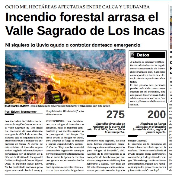 PERÚ ES CONSIDERADO DESTINO TURÍSTICO INSEGURO