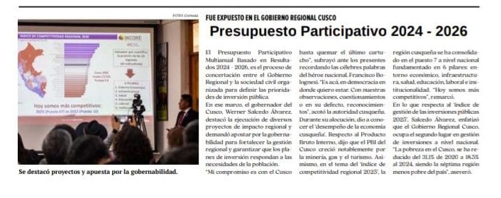 PRESUPUESTO PARTICIPATIVO 2024 – 2026