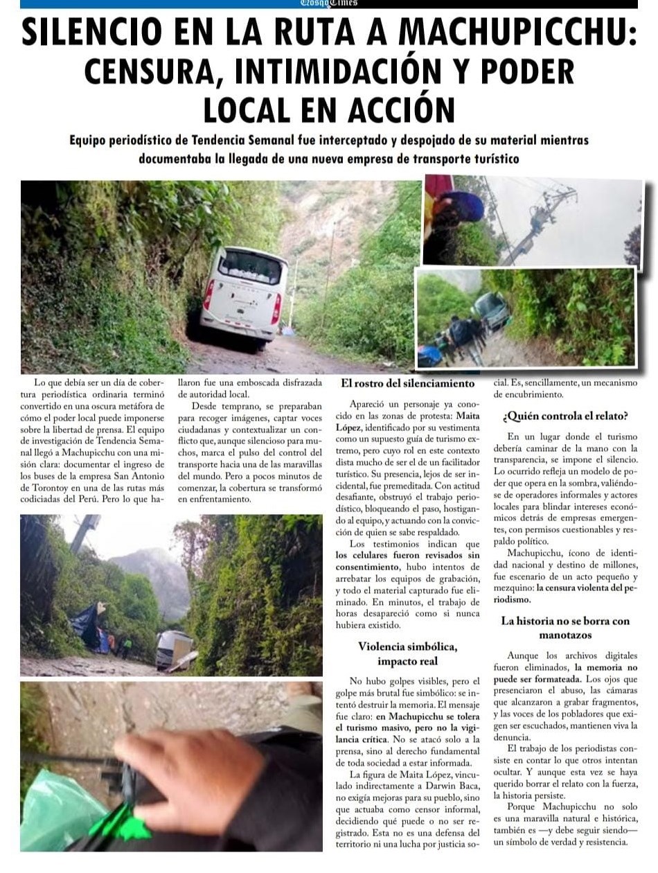 IMPROVISACIÓN Y EXPOSICIÓN AL PELIGRO EN MACHUPICCHU