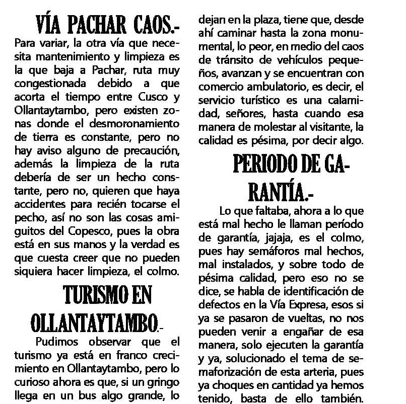 TURISMO EN OLLANTAYTAMBO