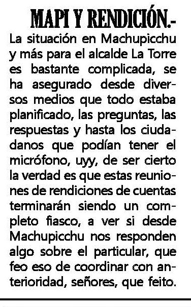 PRESENTAN DENUNCIA PENAL CONTRA ALCALDE DE URUBAMBA
