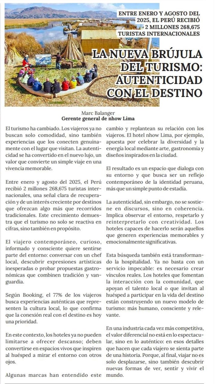 LA NUEVA BRÚJULA DEL TURISMO: AUTENTICIDAD CON EL DESTINO