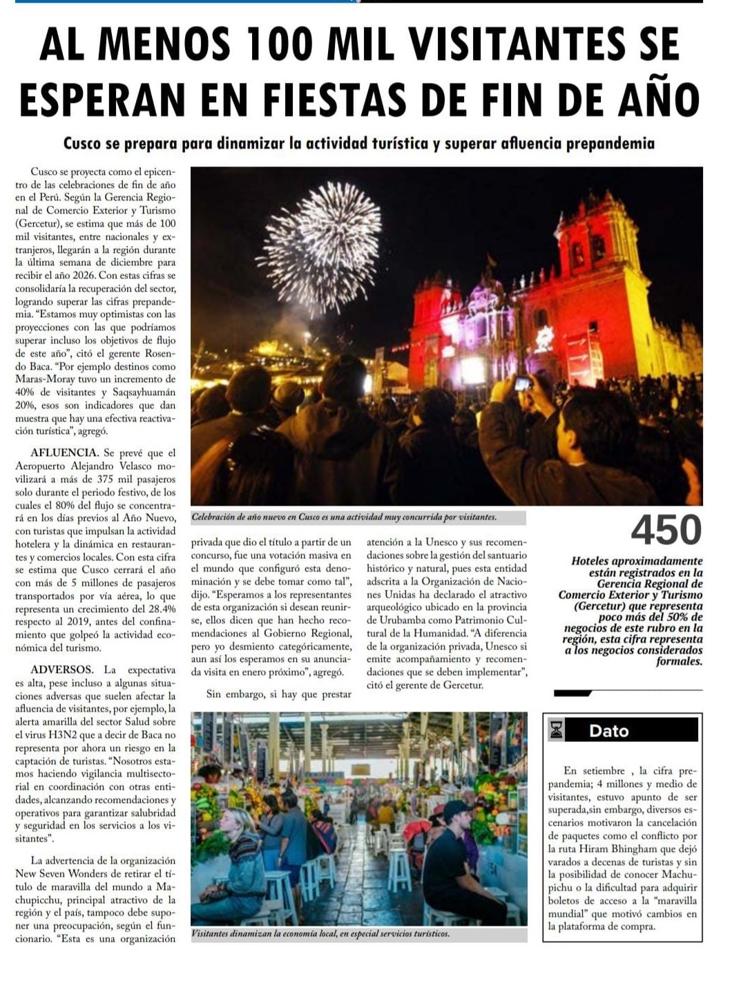 ESPERAN CERCA DE 100 MIL VISITANTES EN AÑO NUEVO