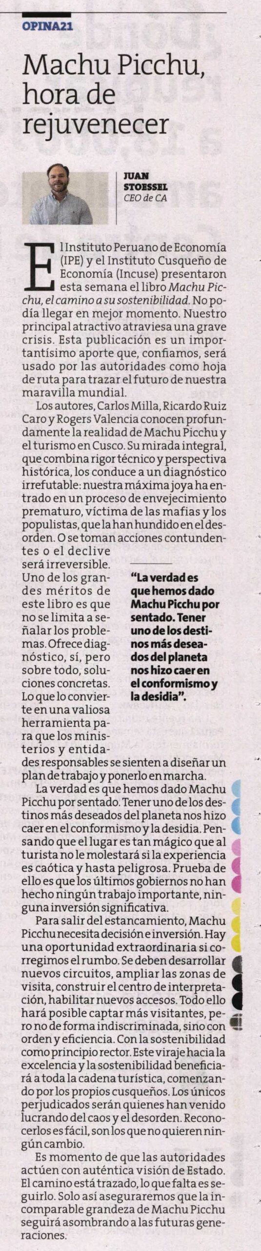 MACHU PICCHU, HORA DE REJUVENECER