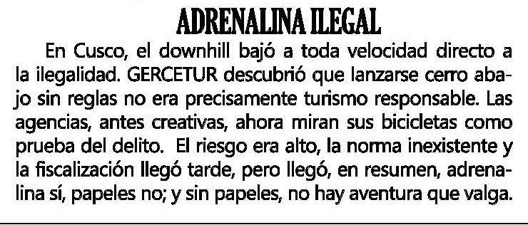 ADRENALINA ILEGAL