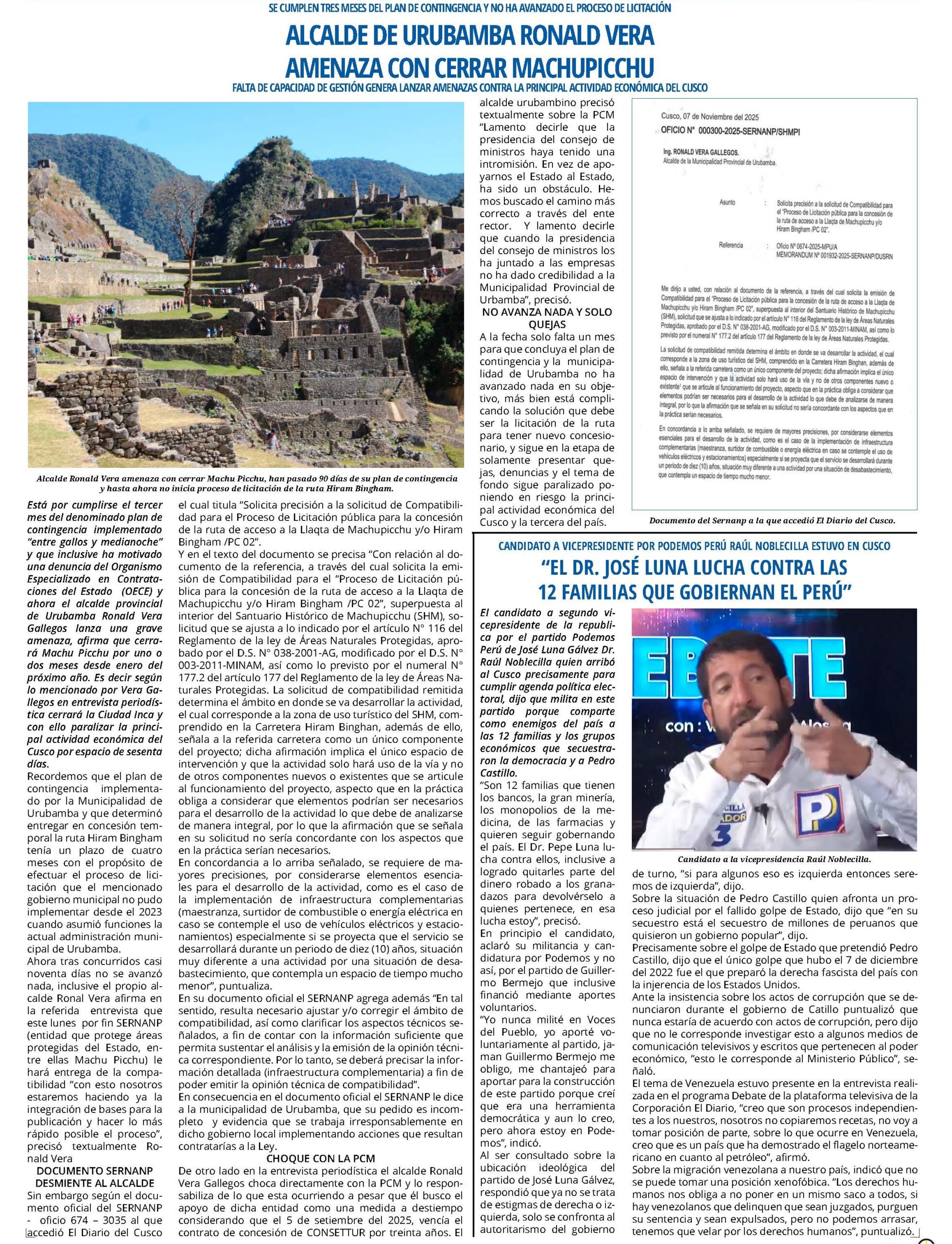 HABILITAN UN CARRIL EN SECTOR WATA, TRAMO HUAROCONDO-PACHAR